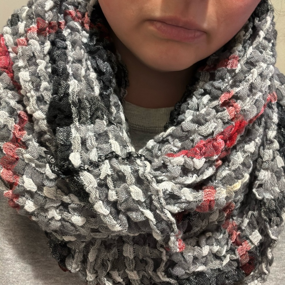 Plaid infinity scarf